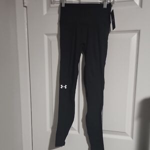 Under Armour Black Performance Leggings with White Logo